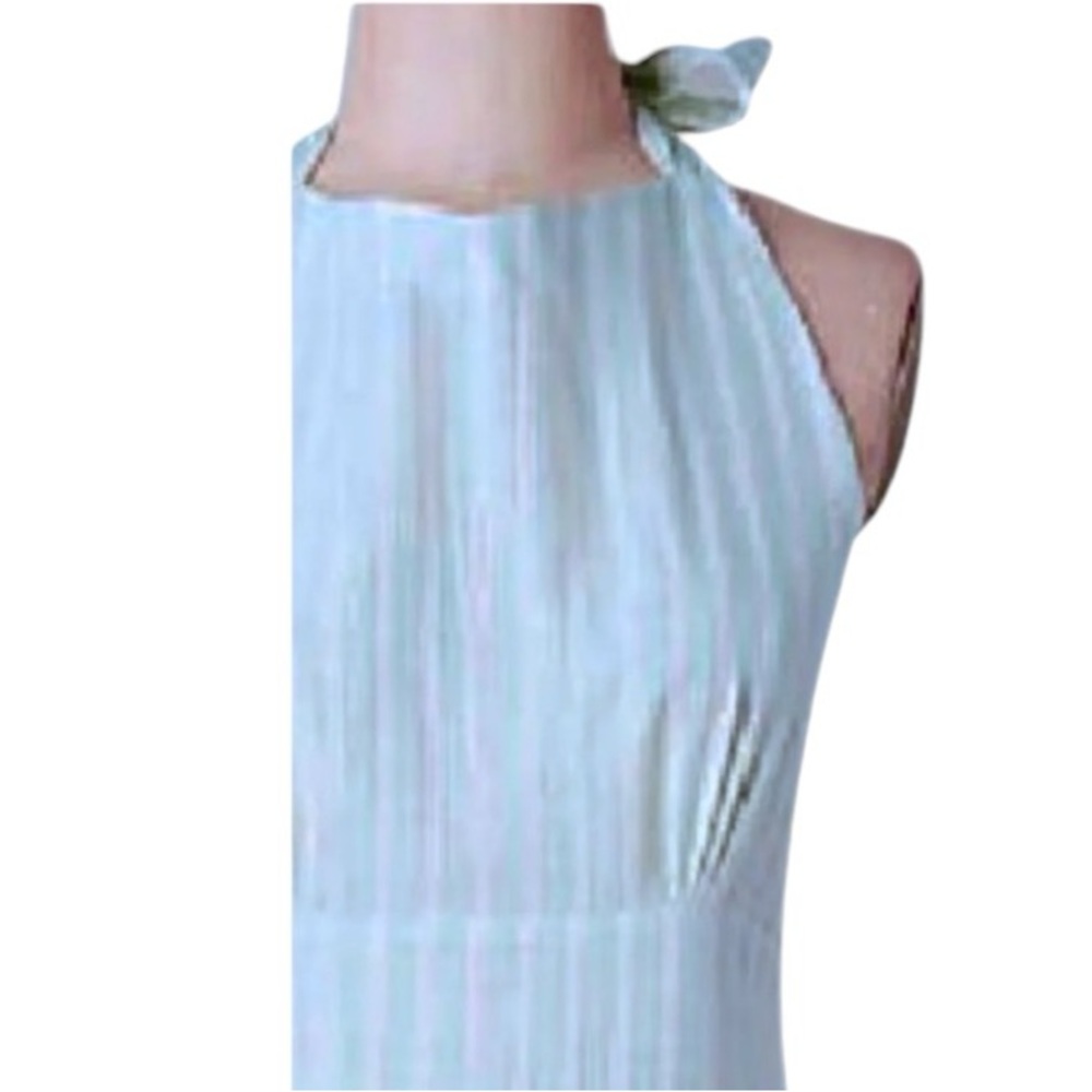 Anthropologie Silver Glimmer Apron Subtle Metallic Glimmer Shower Mom GIFT NWT